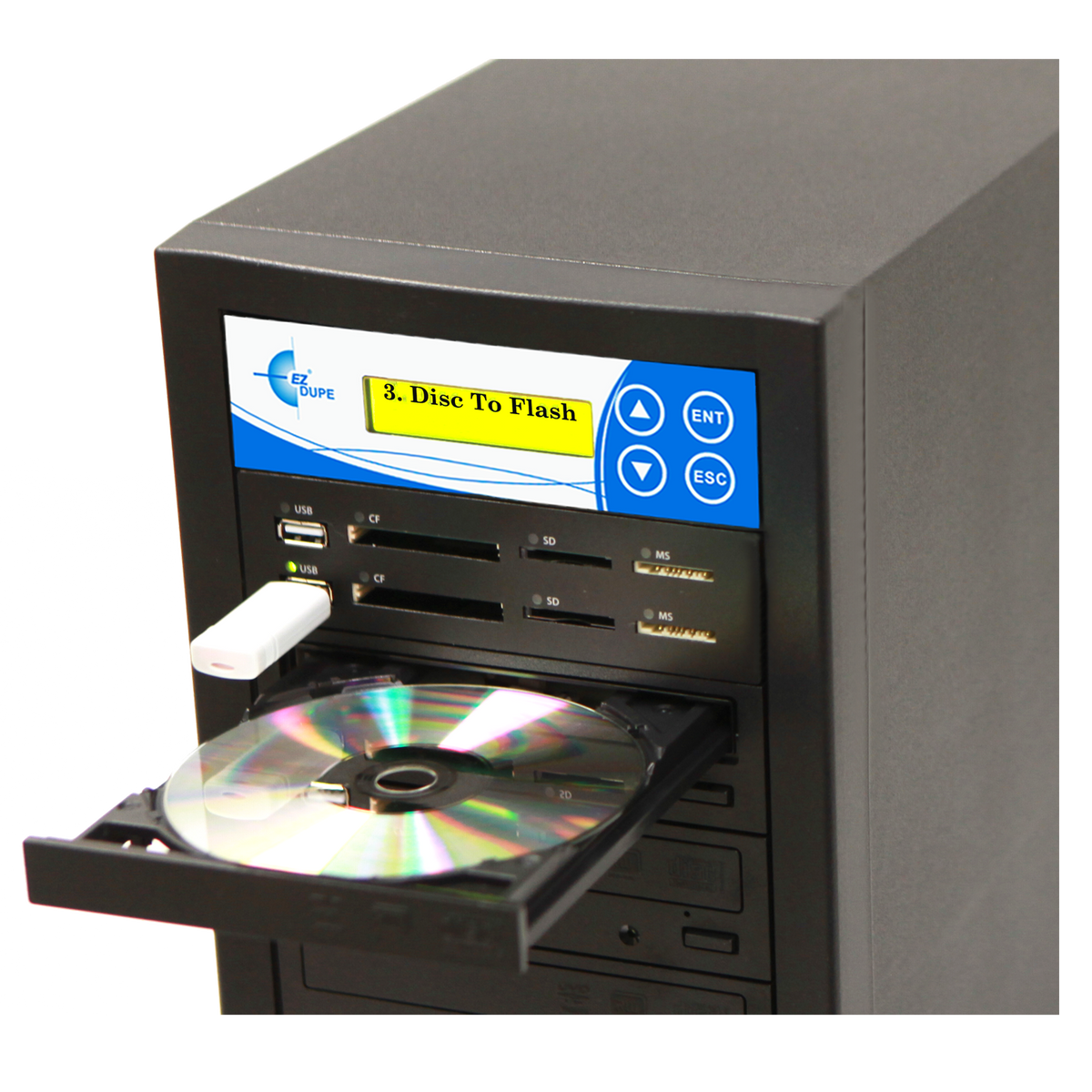 EZ Dupe 1 to 1 Media Mirror Plus Duplicator - USB / SD / CF to