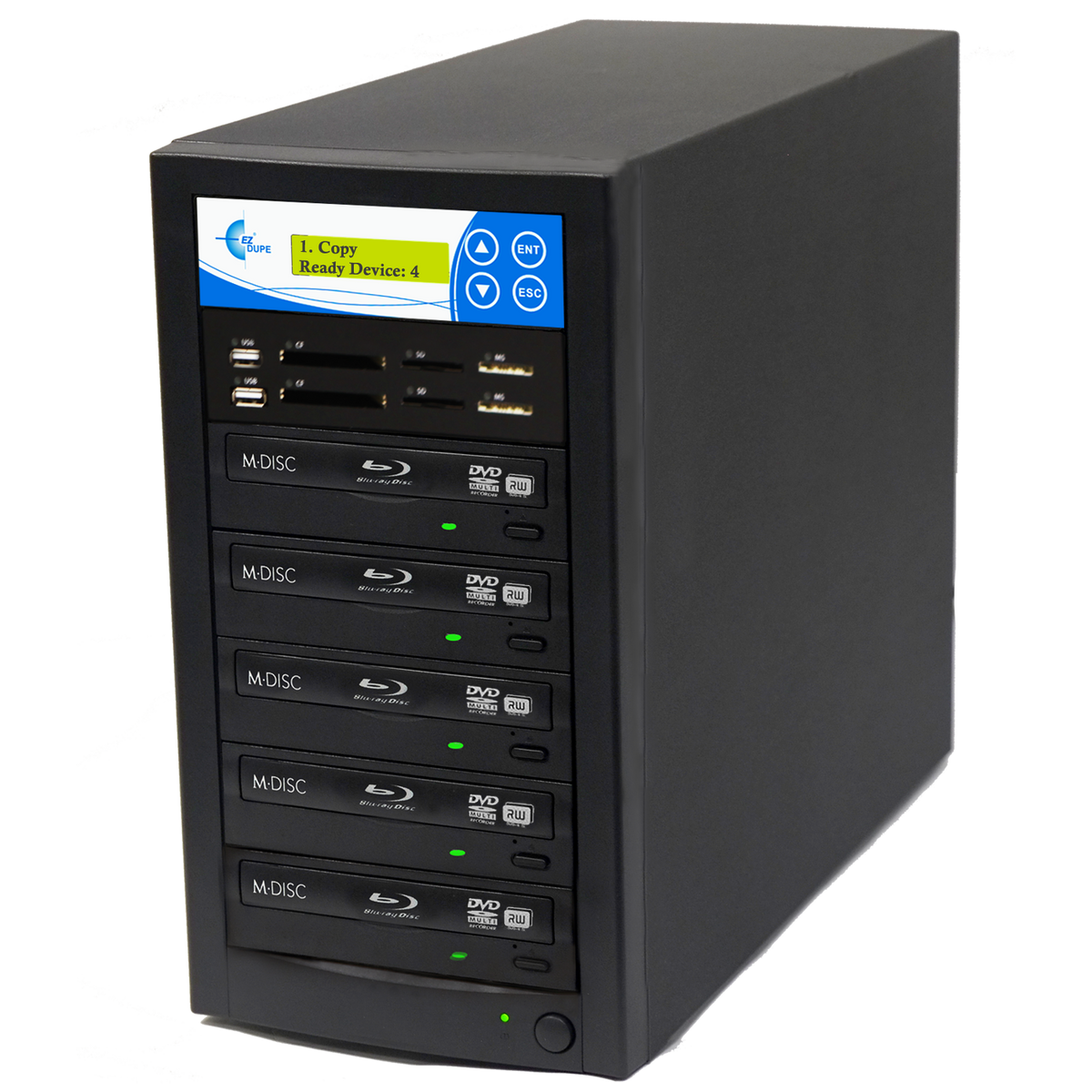 EZ Dupe 1 to 4 Media Mirror Duplicator - USB / SD / CF to DVD / BD