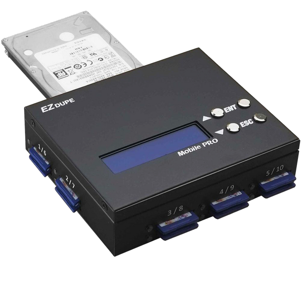 EZ Dupe 1 to 9 SD Duplicator / SSD & 2.5" HDD Disk Image to SD Transfer (Mobile Pro - SD Version)