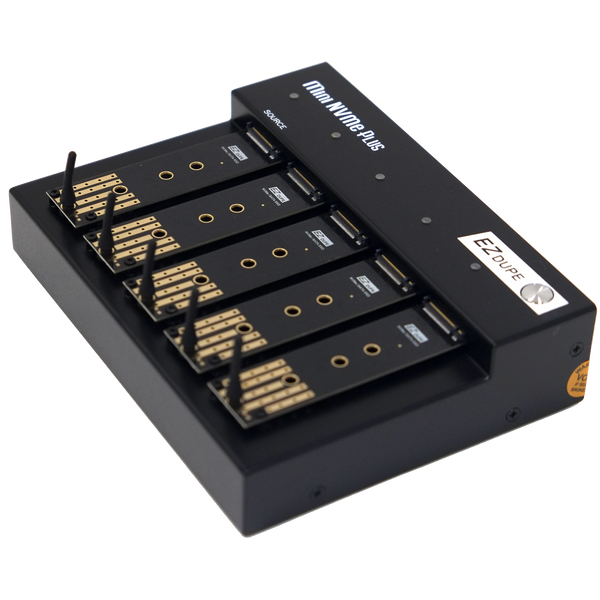 1 to 4 M.2 Duplicator - M.2 NVMe and M.2 SATA Compact Cloner 45MB/sec (MiniNVMe Plus)