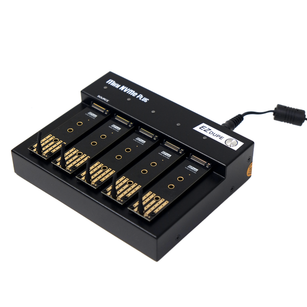 1 to 4 M.2 Duplicator - M.2 NVMe and M.2 SATA Compact Cloner 45MB/sec (MiniNVMe Plus)
