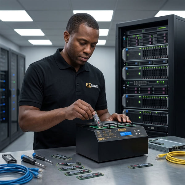 EZ Dupe 1 to 4 NVMe Cyclone 300  - M.2 PCIe NVMe / M2 SATA Internal SSD Duplicator & Sanitizer 18GB/Min