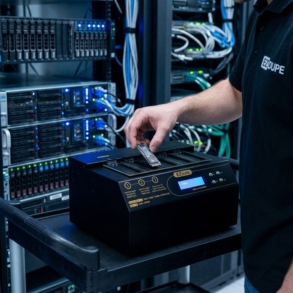 EZ Dupe 1 to 4 NVMe Cyclone 300  - M.2 PCIe NVMe / M2 SATA Internal SSD Duplicator & Sanitizer 18GB/Min
