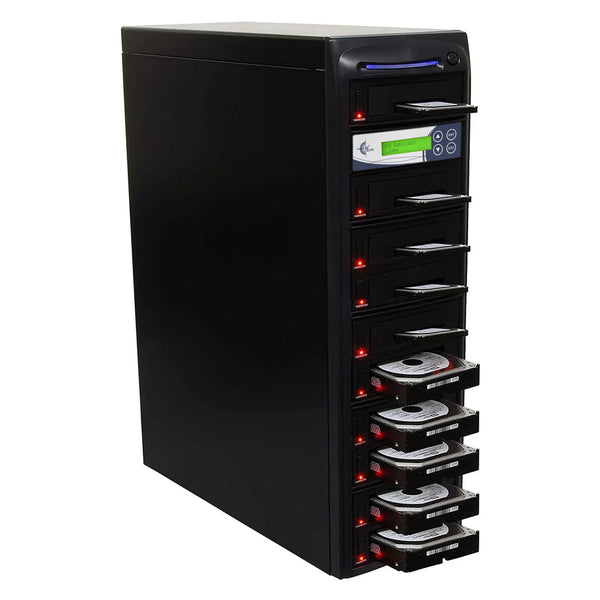 EZ Dupe 1 to 9 SATA Hard Drive / SSD Duplicator & Sanitizer - HD Leopardo HDD Cloner 18GB/Min