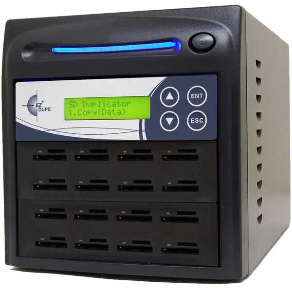 EZ Dupe 1 to 15 SD / MicroSD / TF Duplicator & Eraser (DoD Compliant) - 3 year warranty