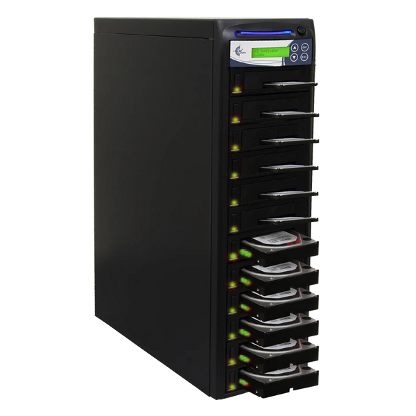 EZ Dupe 1 to 11 SATA Hard Drive / SSD Duplicator & Sanitizer - HD Pantera HDD Cloner 9GB/Min