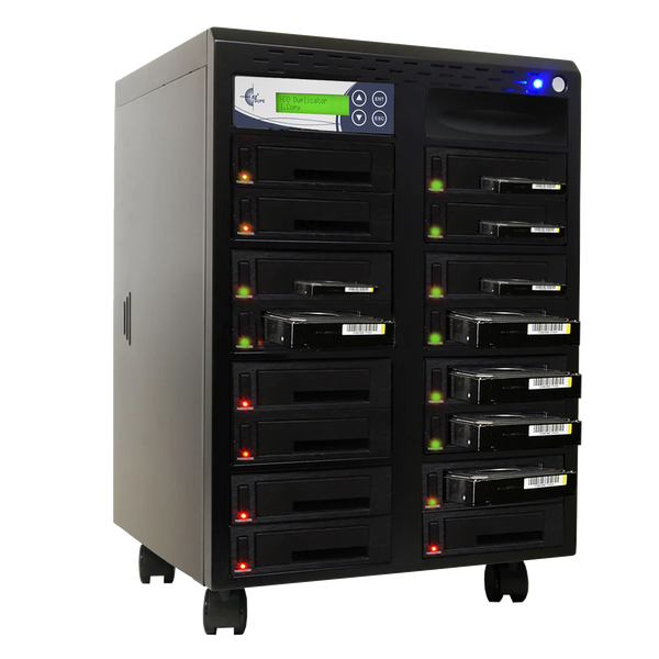 EZ Dupe 1 to 15 SATA Hard Drive / SSD Duplicator & Sanitizer - HD Pantera HDD Cloner 9GB/Min