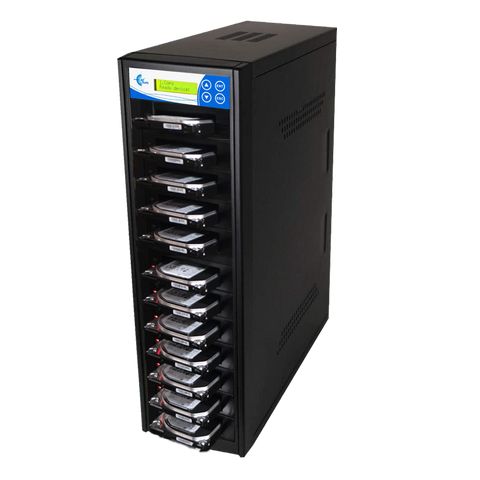 EZ Dupe 1 to 11 SATA Hard Drive / SSD Duplicator & Sanitizer - HDD Cloner 36GB/Min (3 Year Warranty)