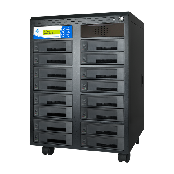 EZ Dupe 1 to 15 SATA Hard Drive / SSD Duplicator & Sanitizer - HDD Cloner 36GB/Min (3 Year Warranty)