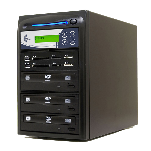 EZ Dupe Media Mirror Plus Duplicator - Flash Media & 1 to 2 Discs Copier