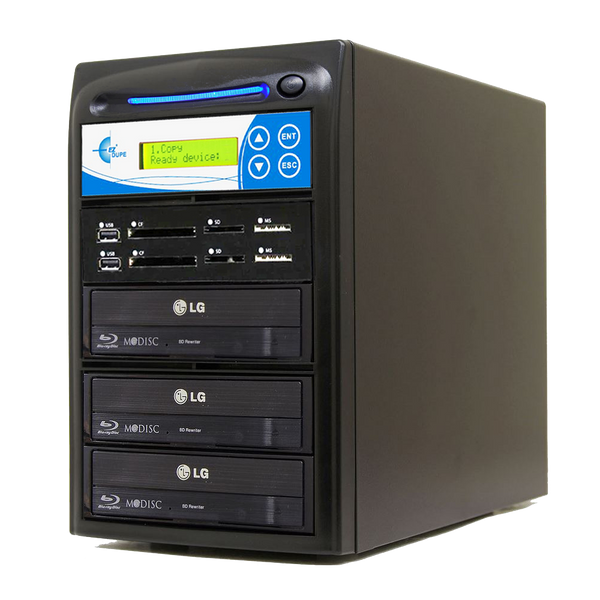 EZ Dupe Media Mirror Plus Duplicator - Flash Media & 1 to 2 Discs Copier
