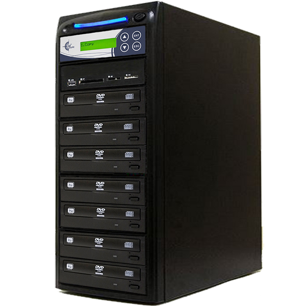 EZ Dupe Media Mirror Plus Duplicator - Flash Media & 1 to 6 Discs Copier