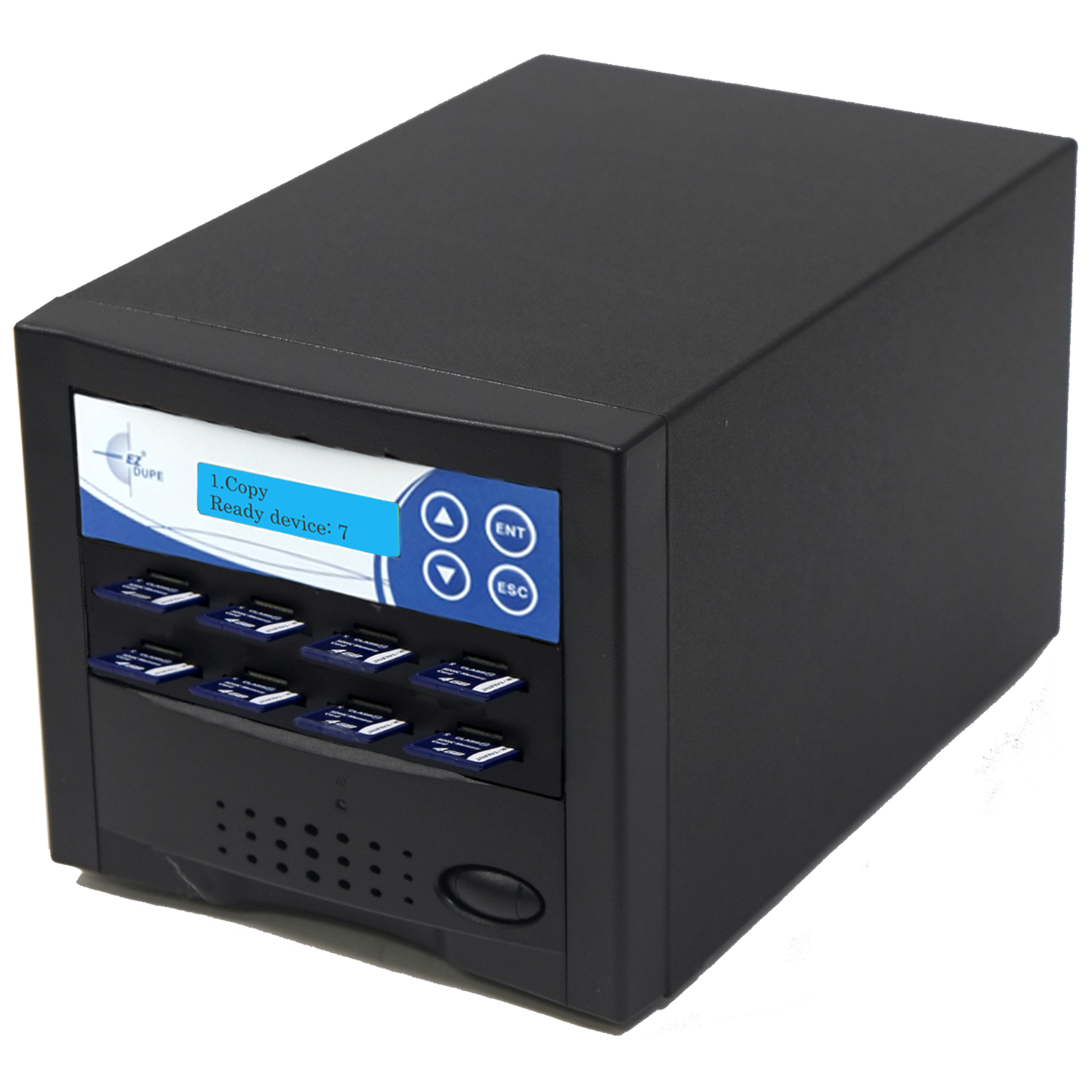 EZ Dupe 1 to 7 SD / MicroSD / TF Duplicator & Eraser (DoD Compliant) - 3 year warranty