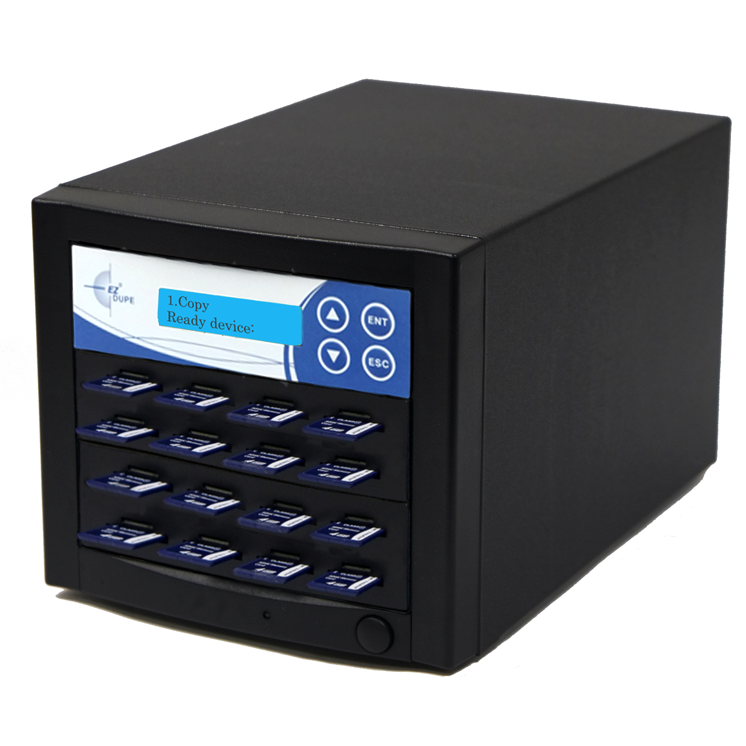 EZ Dupe 1 to 15 SD / MicroSD / TF Duplicator & Eraser (DoD Compliant) - 3 year warranty