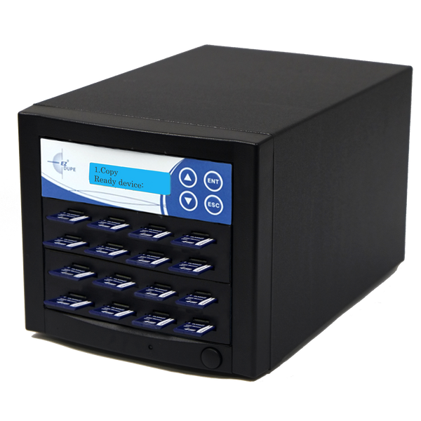 EZ Dupe 1 to 15 SD / MicroSD / TF Duplicator & Eraser (DoD Compliant) - 3 year warranty