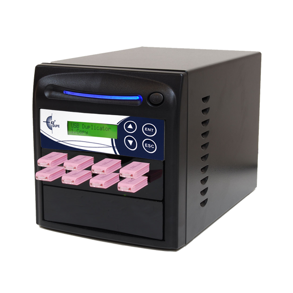 EZ Dupe 1 to 7 USB Duplicator - Flash Media Cloner & Eraser (DoD Compliant) EZDUSB7T