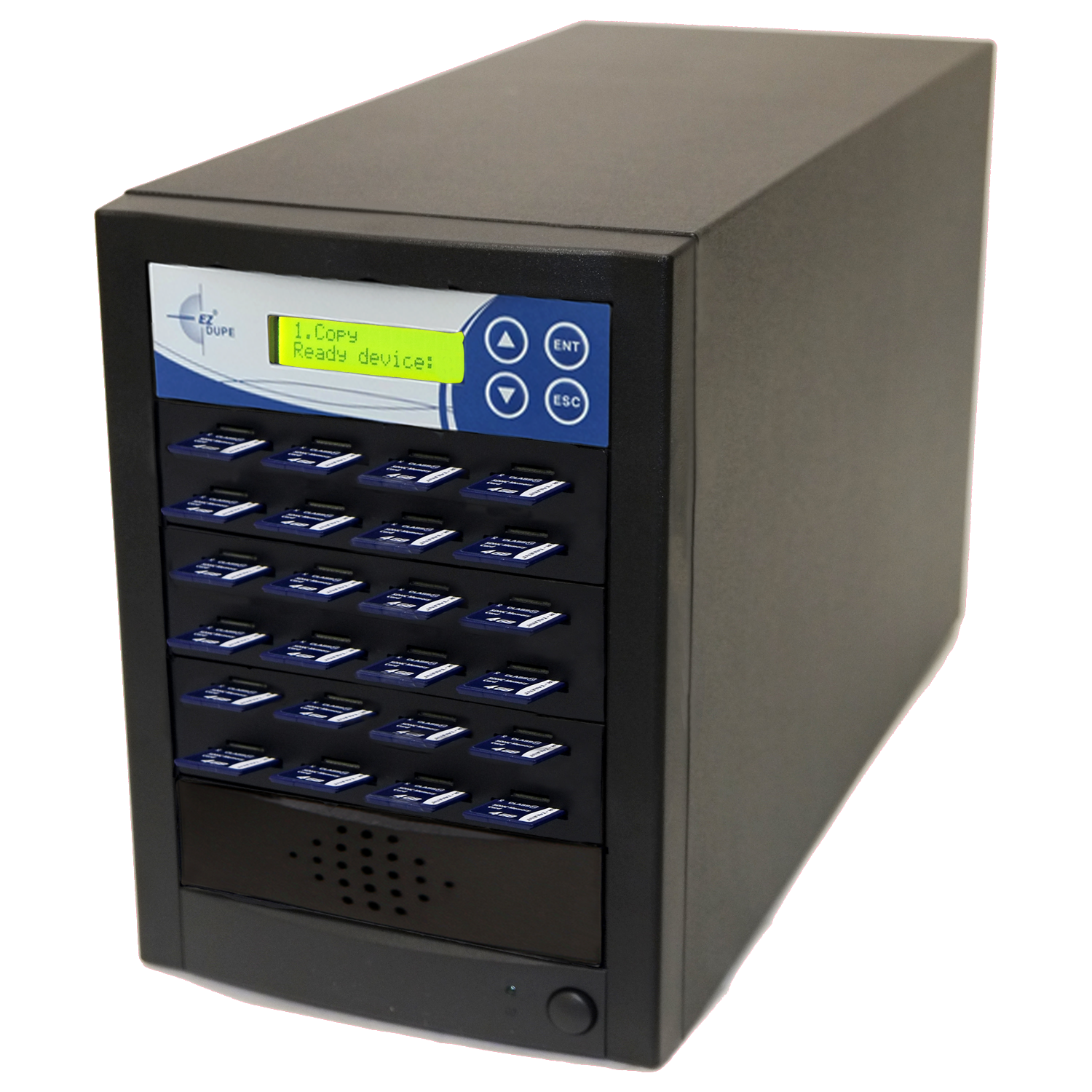 EZ Dupe 1 to 23 SD / MicroSD / TF Duplicator & Eraser (DoD Compliant) - 3 year warranty