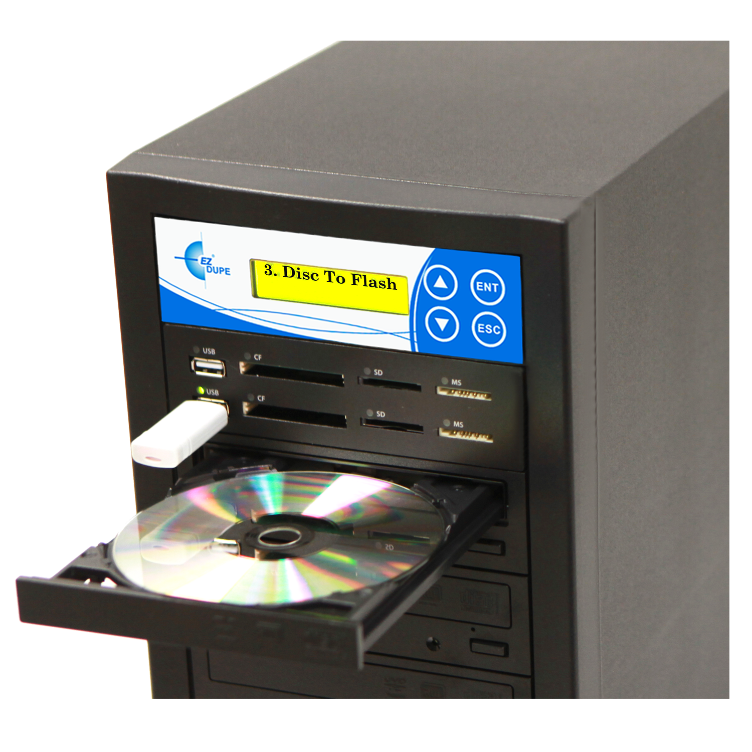 EZ Dupe 1 to 1 Media Mirror Plus Duplicator - USB / SD / CF to