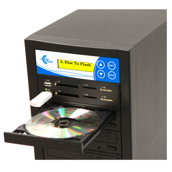 EZ Dupe Media Mirror Plus Duplicator - Flash Media & 1 to 8 Discs Copier