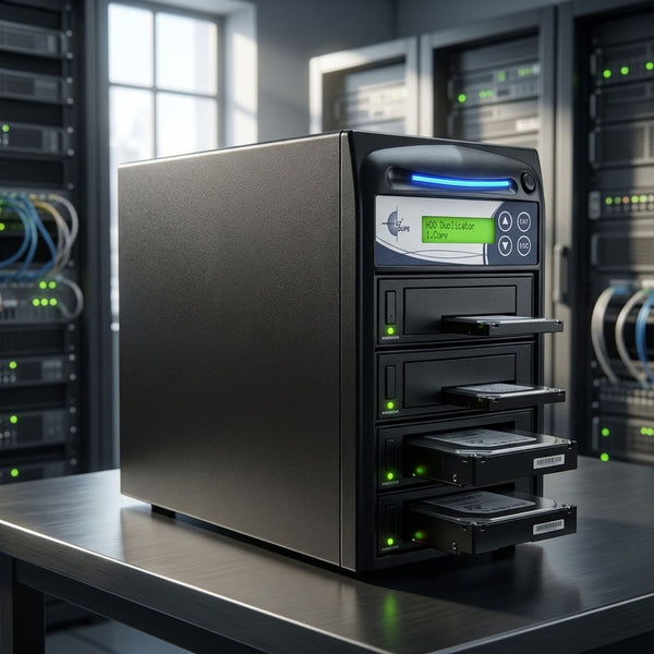 EZ Dupe 1 to 3 SATA Hard Drive / SSD Duplicator & Sanitizer - HDD Cloner 36GB/Min