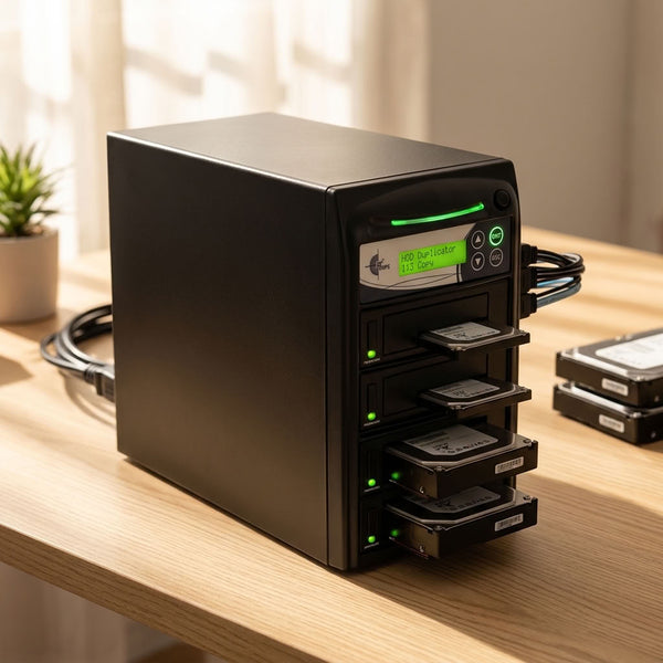 EZ Dupe 1 to 3 SATA Hard Drive / SSD Duplicator & Sanitizer - HDD Cloner 36GB/Min