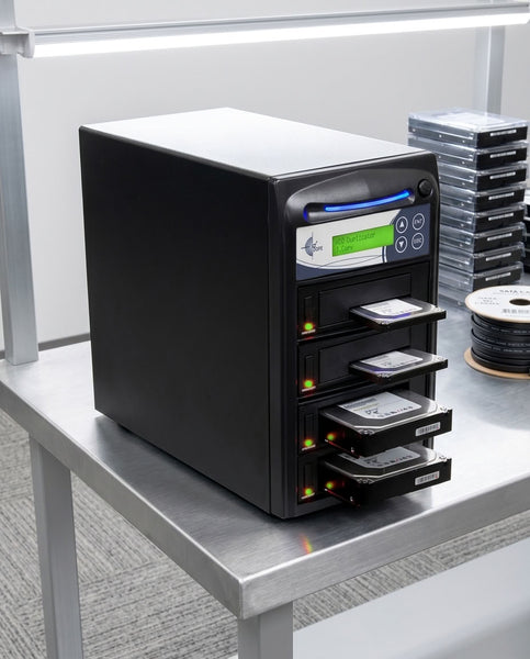 EZ Dupe 1 to 3 SATA Hard Drive / SSD Duplicator & Sanitizer - HDD Cloner 36GB/Min