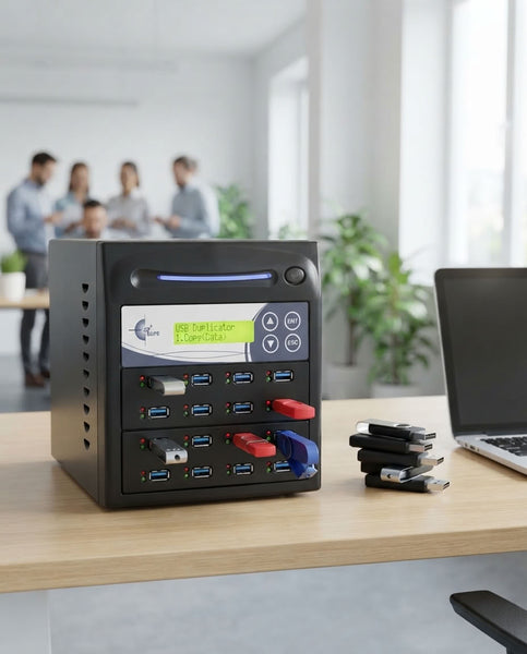EZ Dupe 1 to 15 USB Duplicator - Flash Media Storage Cloner & Eraser (DoD Compliant) USB Pantera