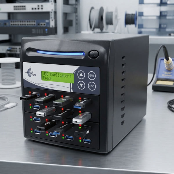 EZ Dupe 1 to 15 USB Pantera 3.0 Type-A Duplicator - Flash Media Storage Cloner & DoD Eraser (150MB/sec)