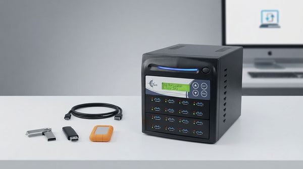EZ Dupe 1 to 15 USB Pantera 3.0 Type-A Duplicator - Flash Media Storage Cloner & DoD Eraser (150MB/sec)