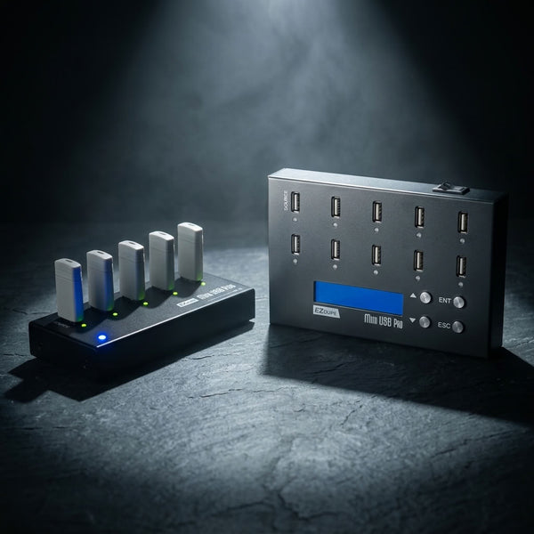 1 to 9 USB Duplicator - Flash Media Compact Cloner & Eraser (MiniUSB Pro) DM-FU0-10V09B