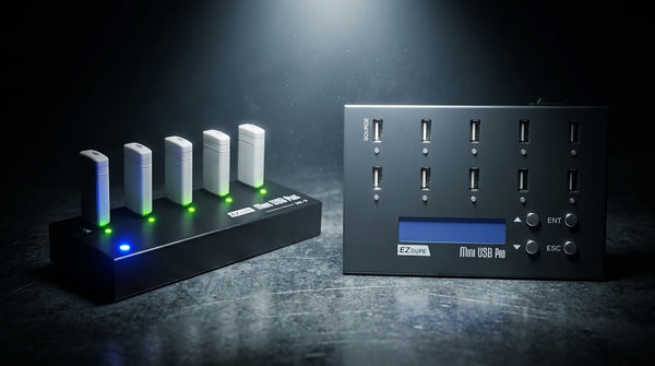 1 to 9 USB Duplicator - Flash Media Compact Cloner & Eraser (MiniUSB Pro) DM-FU0-10V09B